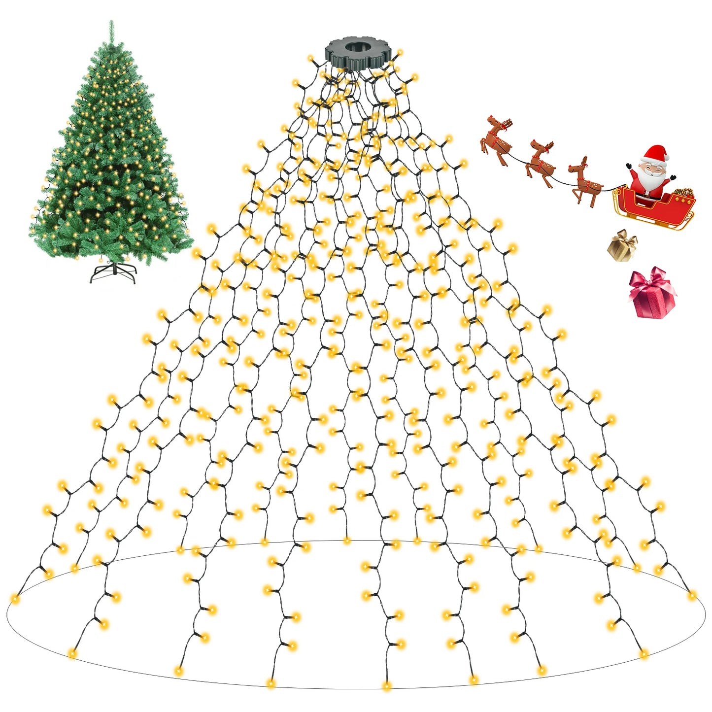 LED Kerstlichtjes Snoer met 8 Verlichtingsmodi β Sfeerverlichting voor Kerst en Feestdagen β Binnen- en Buitendecoratie β 400 LED's