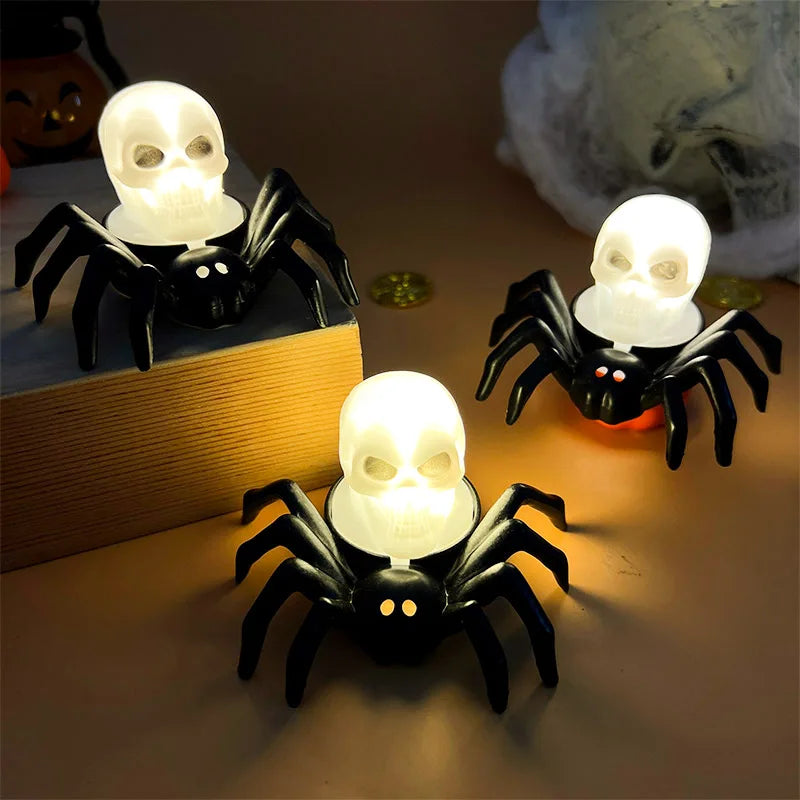 Halloween Decoratie LED Kaarslicht - Variaties: Spin met Oog, Skelet en Kaars