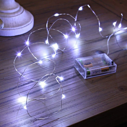 2M 3M 5M 10M 100 LED Slinger Koperdraad 3XAA Batterij Aangedreven Kerst Bruiloft Feest Decoratie LED Slinger Fairy Lights